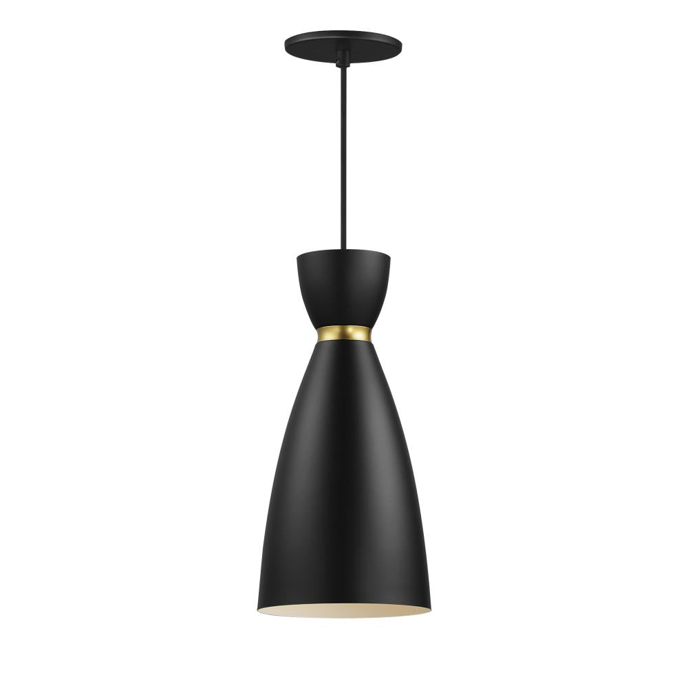 Maxim Lighting CARILLON 11301BKSBR Mini Pendant - Black Satin Brass