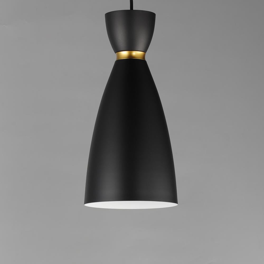 Maxim Lighting CARILLON 11301BKSBR Mini Pendant - Black Satin Brass