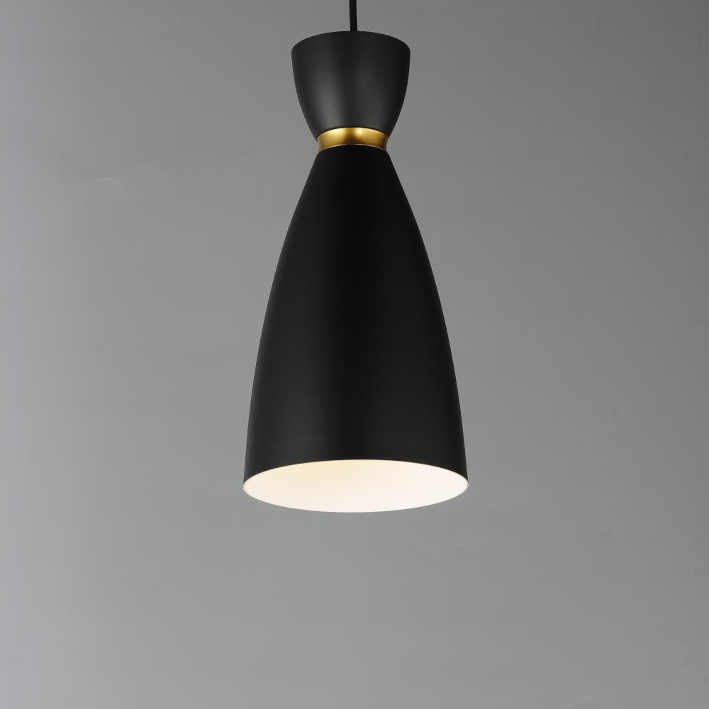 Maxim Lighting CARILLON 11301BKSBR Mini Pendant - Black Satin Brass