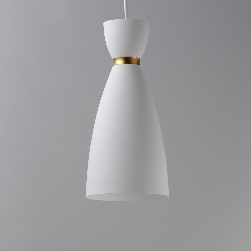 Maxim Lighting CARILLON 11301WTSBR Mini Pendant - White Satin Brass