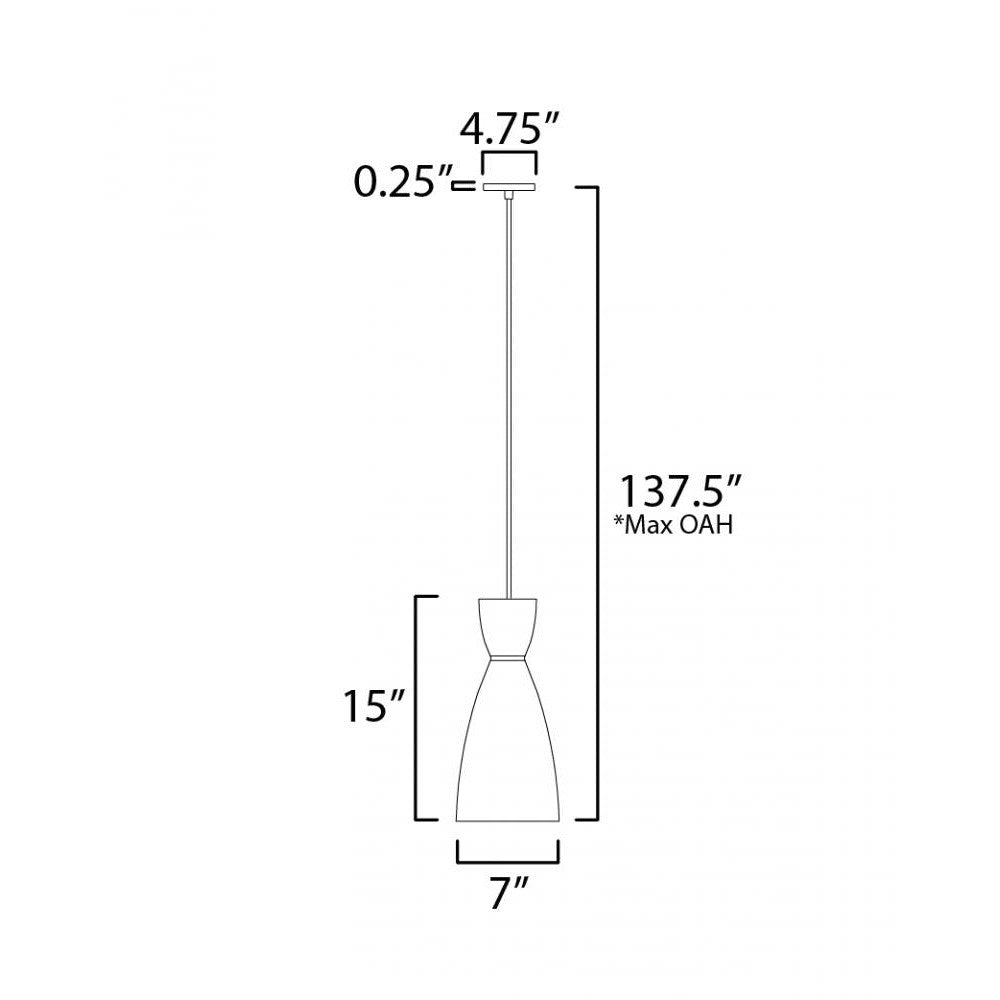 Maxim Lighting CARILLON 11301WTSBR Mini Pendant - White Satin Brass