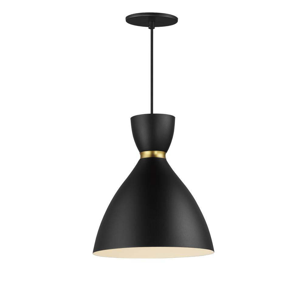 Maxim Lighting CARILLON 11302BKSBR Mini Pendant - Black Satin Brass