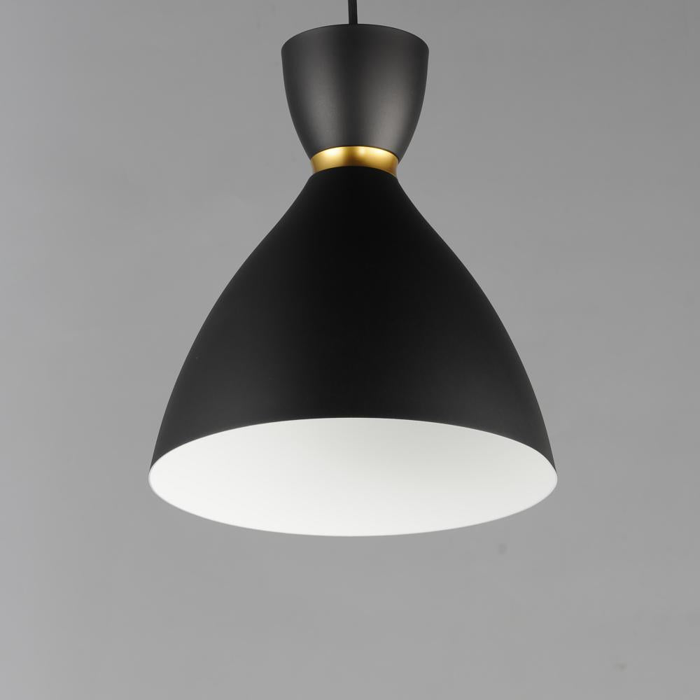 Maxim Lighting CARILLON 11302BKSBR Mini Pendant - Black Satin Brass