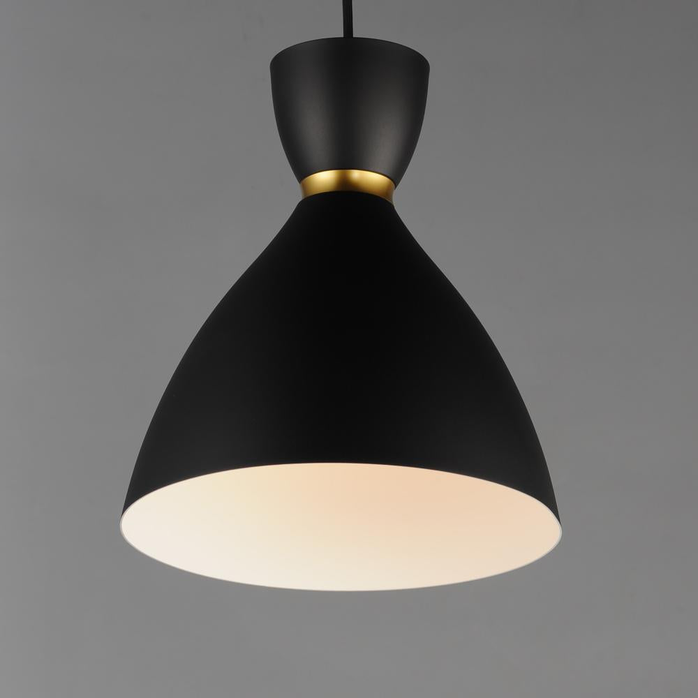 Maxim Lighting CARILLON 11302BKSBR Mini Pendant - Black Satin Brass