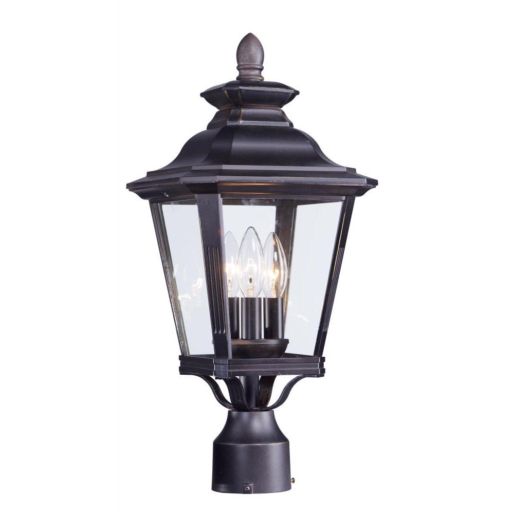 Knoxville 9 Inch Outdoor Post Lantern – Bronze