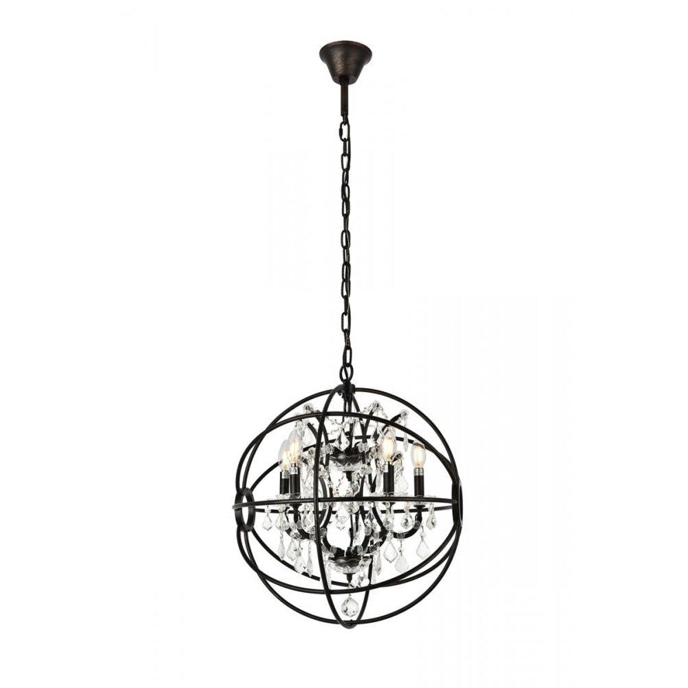 Elegant Lighting GENEVA 1130D20DB/RC Pendant Transitional - Dark Bronze