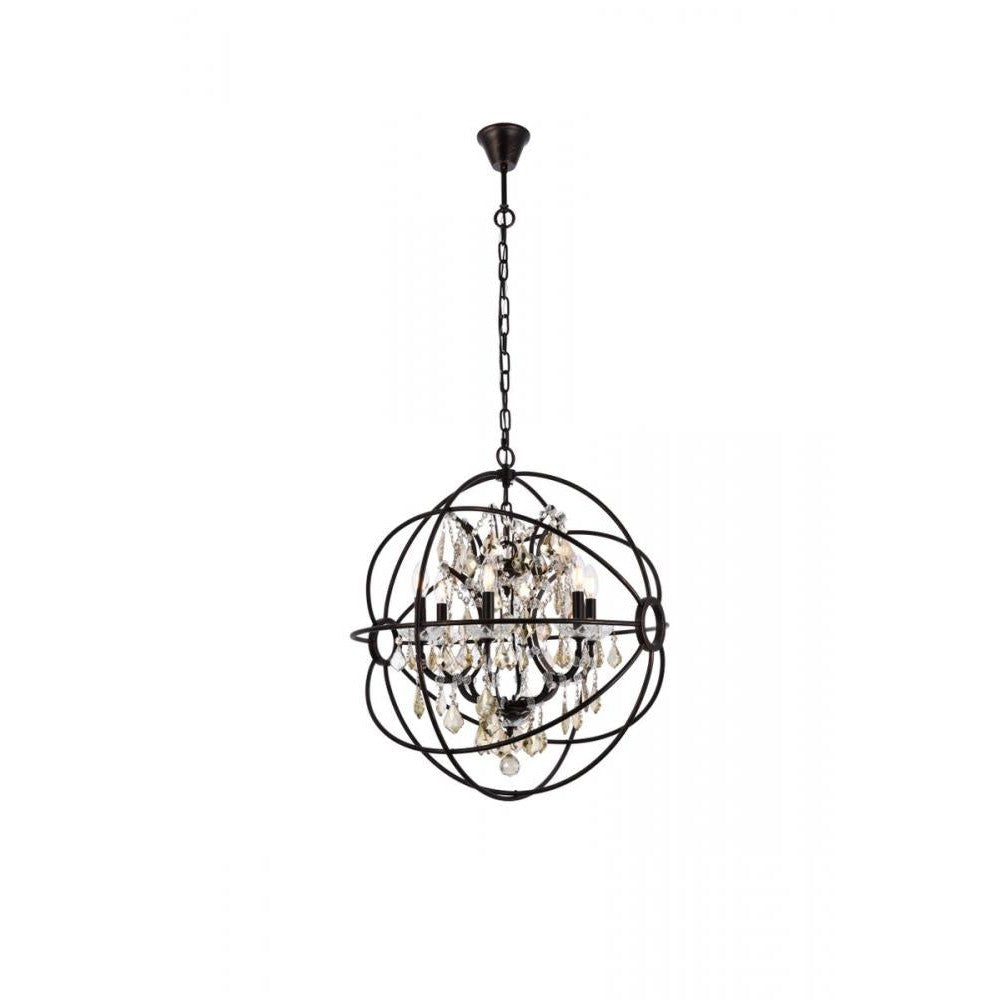 Elegant Lighting GENEVA 1130D25DB-GT/RC Chandelier Transitional - Dark Bronze