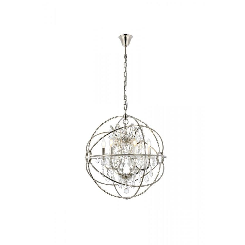 Elegant Lighting GENEVA 1130D25PN/RC Chandelier Transitional - Polished Nickel