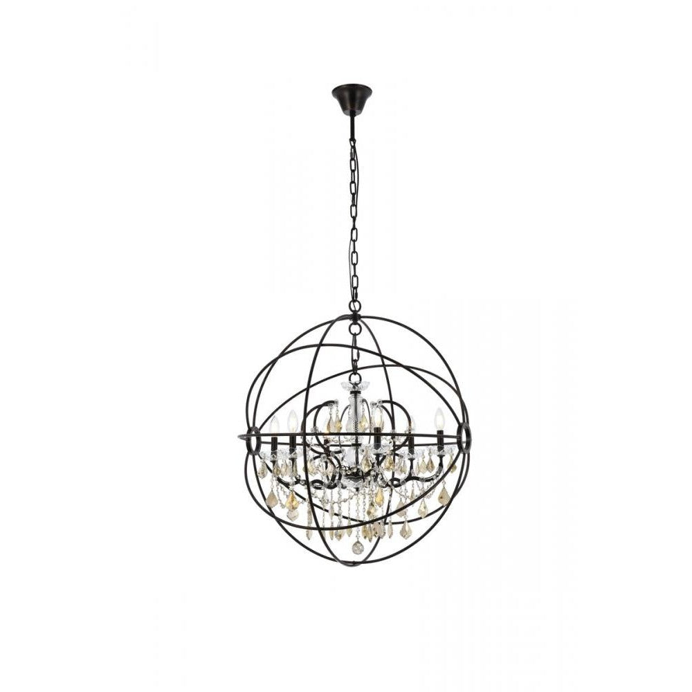 Elegant Lighting GENEVA 1130D32DB-GT/RC Chandelier Transitional - Dark Bronze