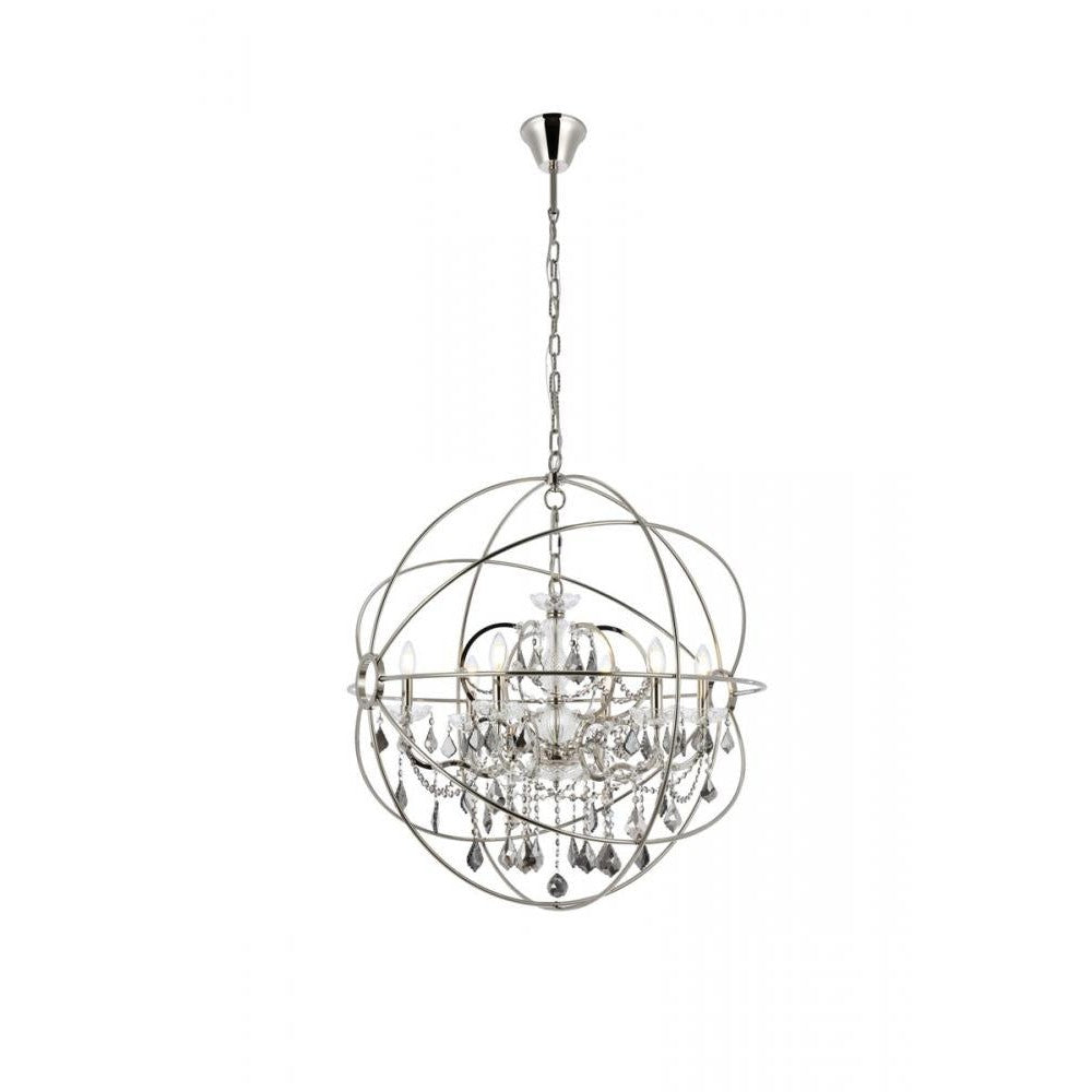 Elegant Lighting GENEVA 1130D32PN-SS/RC Chandelier Transitional - Polished Nickel