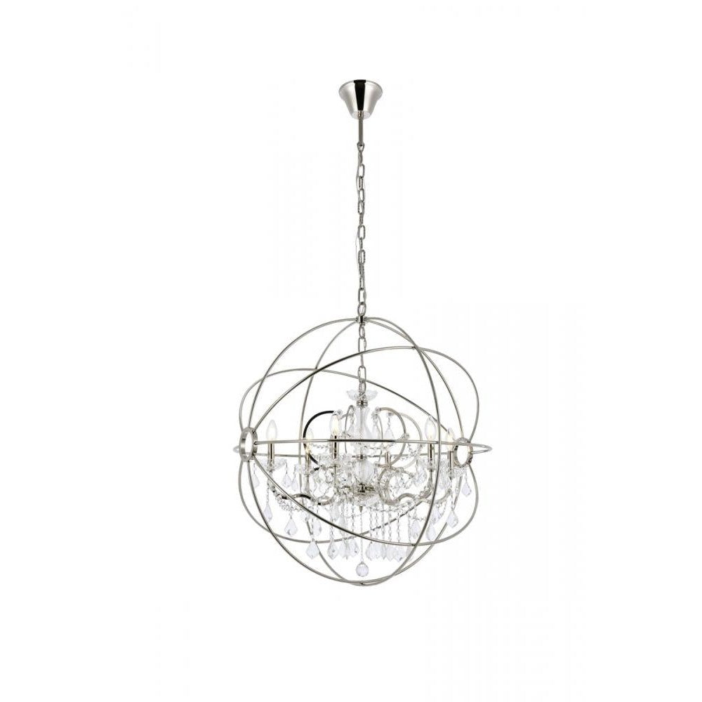 Elegant Lighting GENEVA 1130D32PN/RC Chandelier Transitional - Polished Nickel