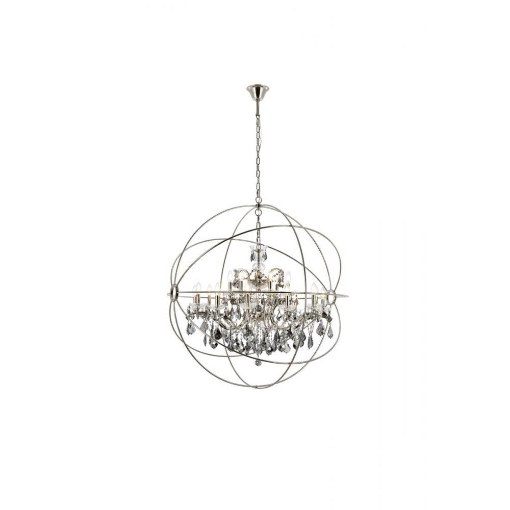 Elegant Lighting GENEVA 1130G43PN-SS/RC Chandelier Transitional - Polished Nickel