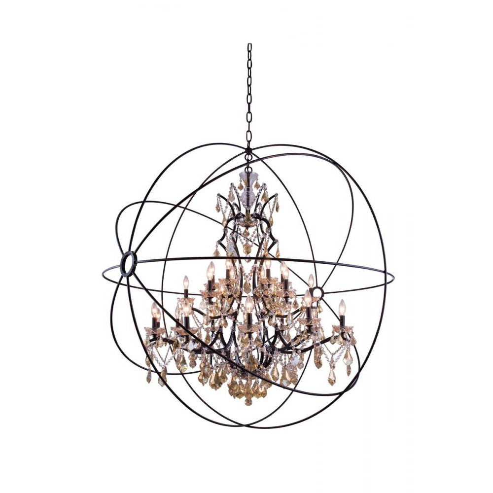 Elegant Lighting GENEVA 1130G60DB-GT/RC Chandelier Transitional - Dark Bronze