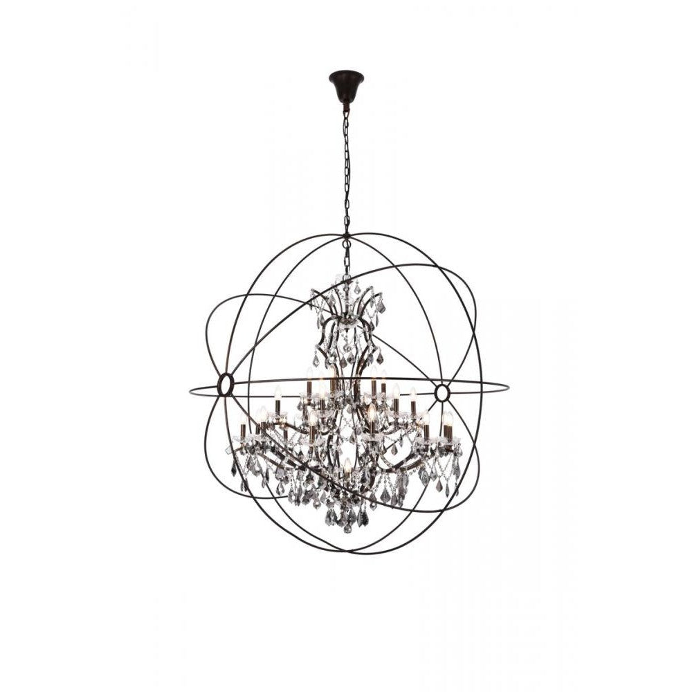 Elegant Lighting GENEVA 1130G60DB-SS/RC Chandelier Transitional - Dark Bronze