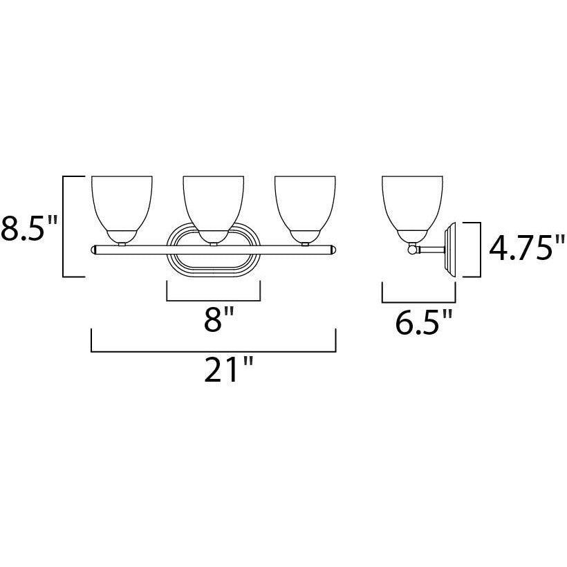 Maxim Lighting AXIS 11313FTSN Bathroom Fixture Americana - Nickel