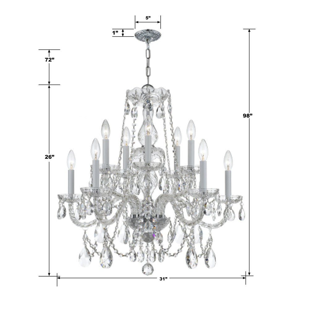 Crystorama TRADITIONAL CRYSTAL 1135-CH-CL-I Chandelier Americana - Polished Chrome