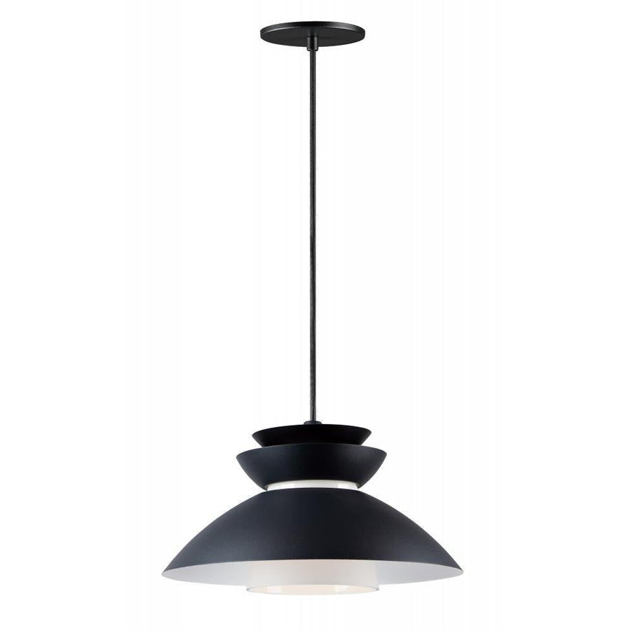Nordic 14.25 Inch Semi Flush Mount Light – Black