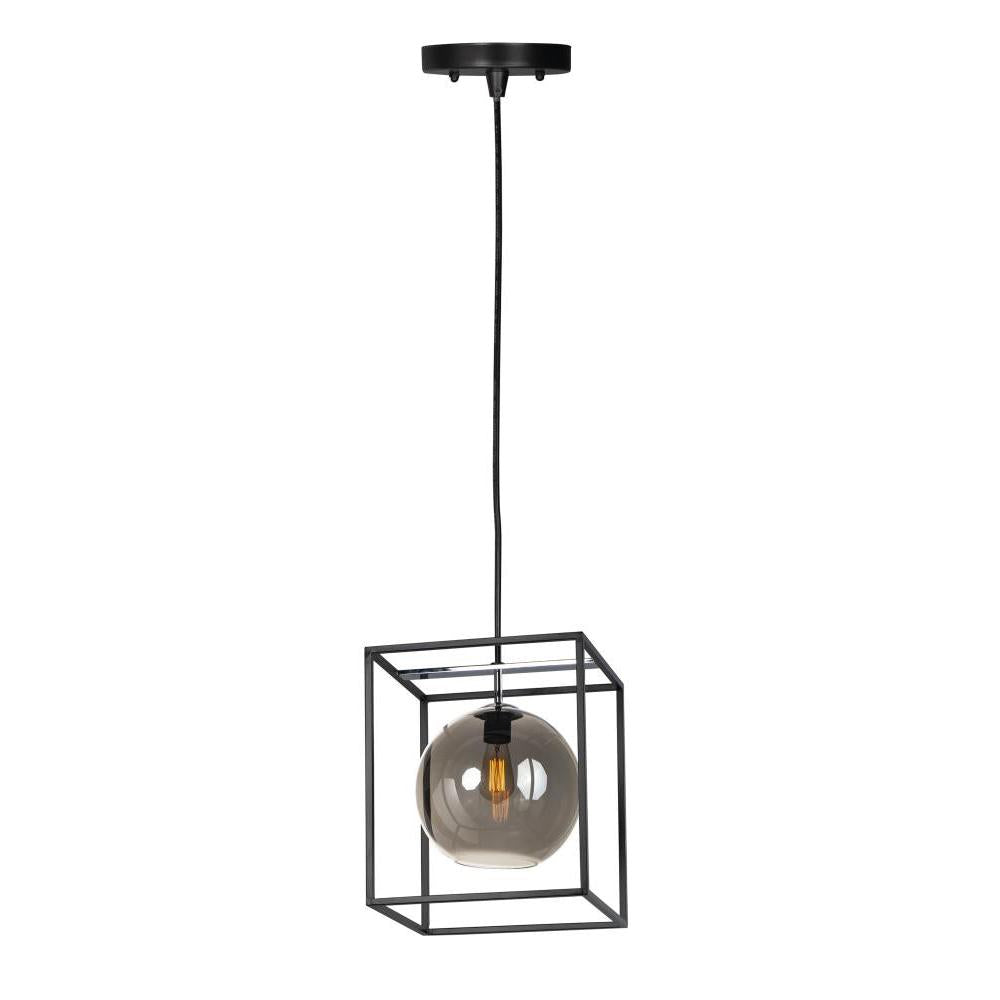 Fluid 15 Inch Semi Flush Mount Light – Black / Polished Chrome