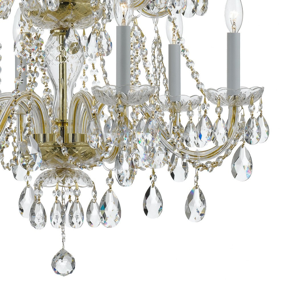 Crystorama TRADITIONAL CRYSTAL 1137-PB-CL-MWP Chandelier Americana - Polished Brass