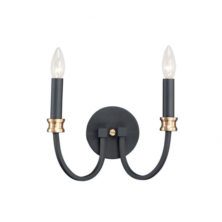 Maxim Lighting 11372BKAB Charlton 11.75 Wall Sconce - Black / Antique Brass