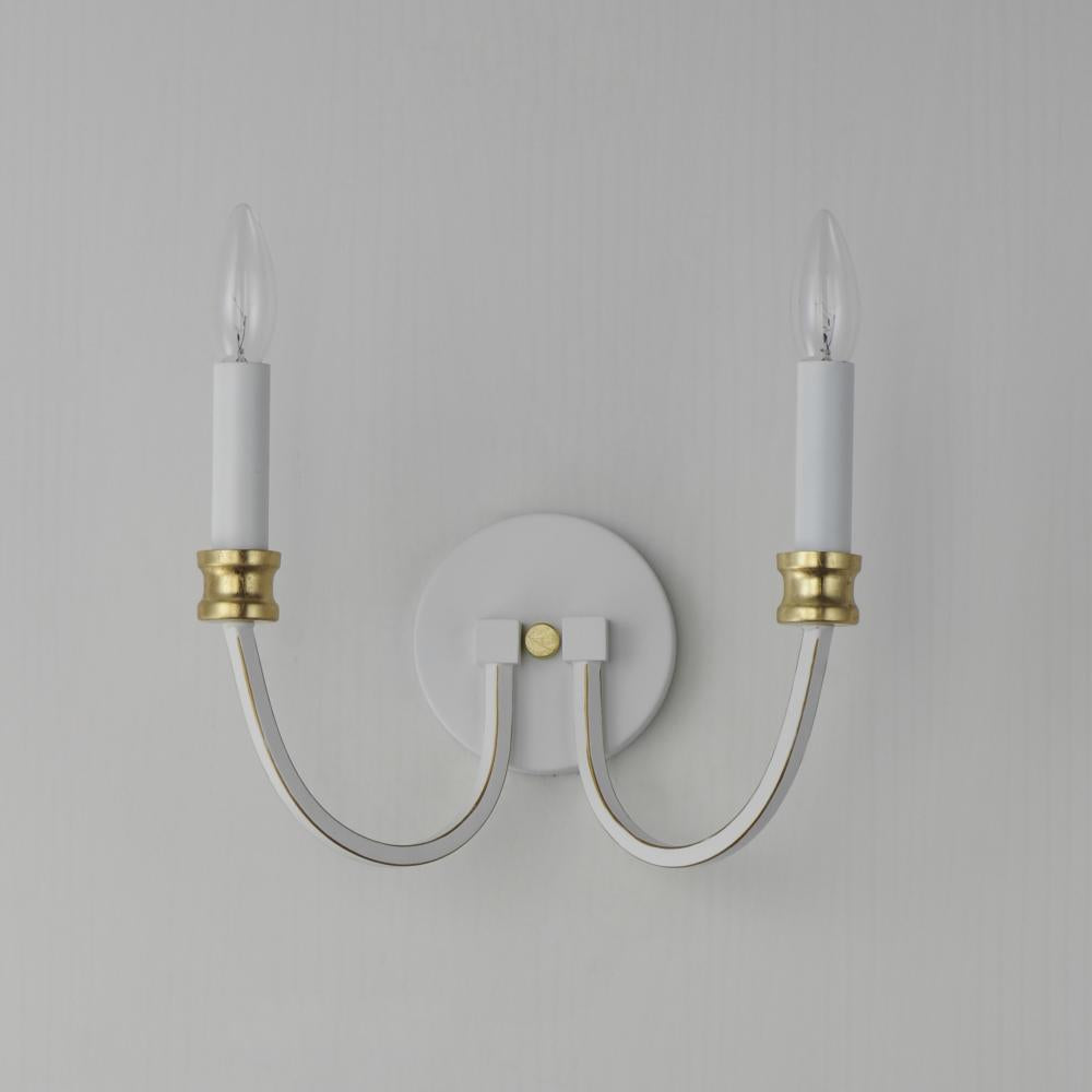 Maxim Lighting CHARLTON 11372WWTGL Sconce Mid Century Modern - Combination Finishes