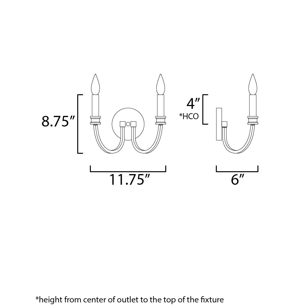 Maxim Lighting CHARLTON 11372WWTGL Sconce Mid Century Modern - Combination Finishes