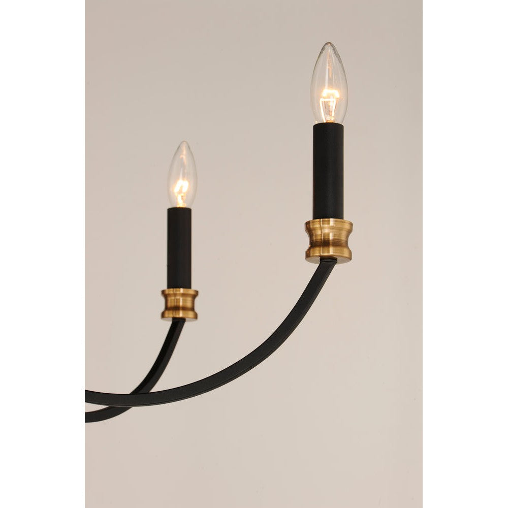 Maxim Lighting CHARLTON 11373BKAB Chandelier Mid Century Modern - Antique Brass