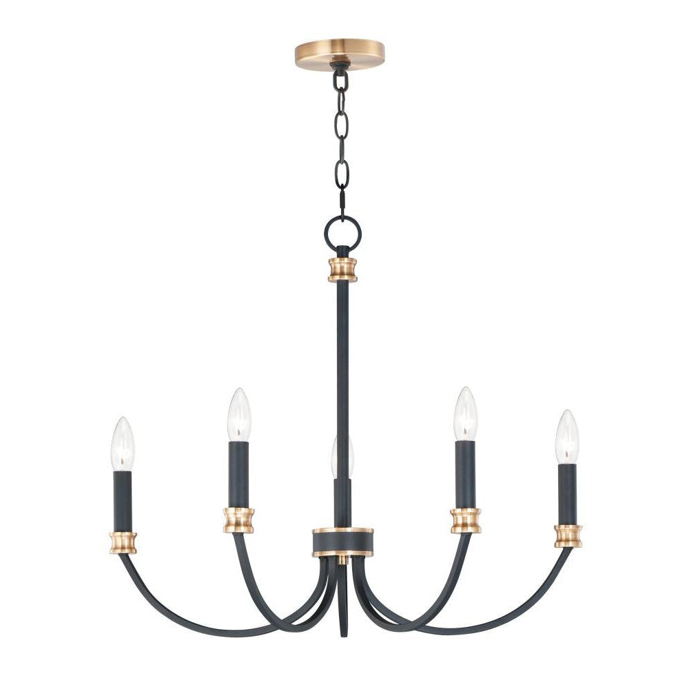 Maxim Lighting CHARLTON 11375BKAB Chandelier Mid Century Modern - Antique Brass