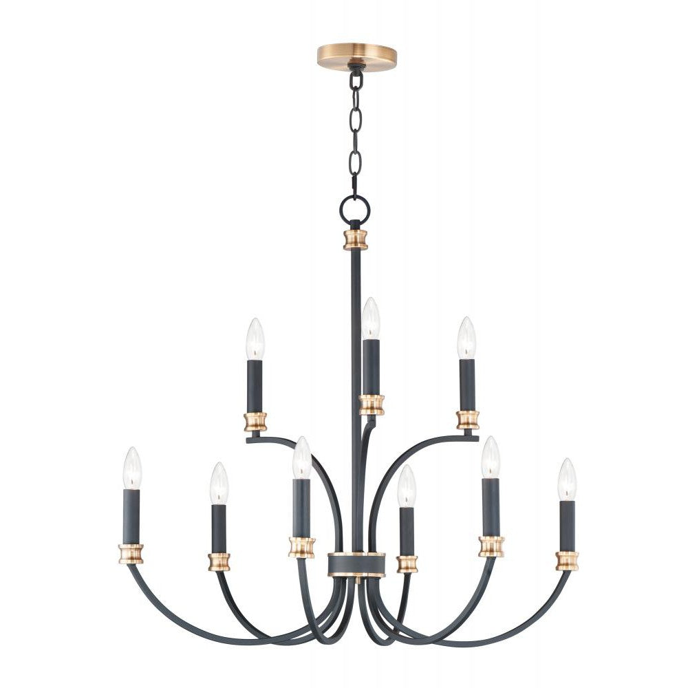 Maxim Lighting CHARLTON 11377BKAB Chandelier Mid Century Modern - Antique Brass