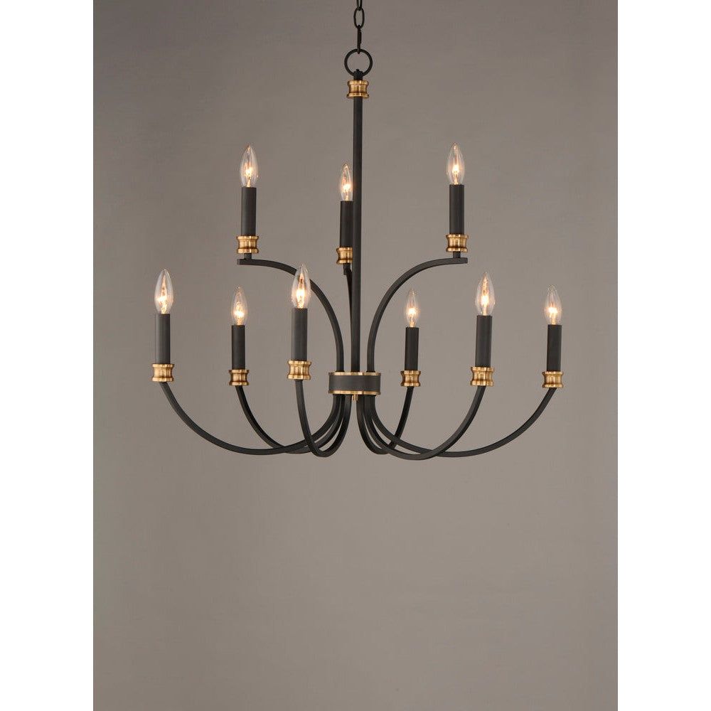 Maxim Lighting CHARLTON 11377BKAB Chandelier Mid Century Modern - Antique Brass