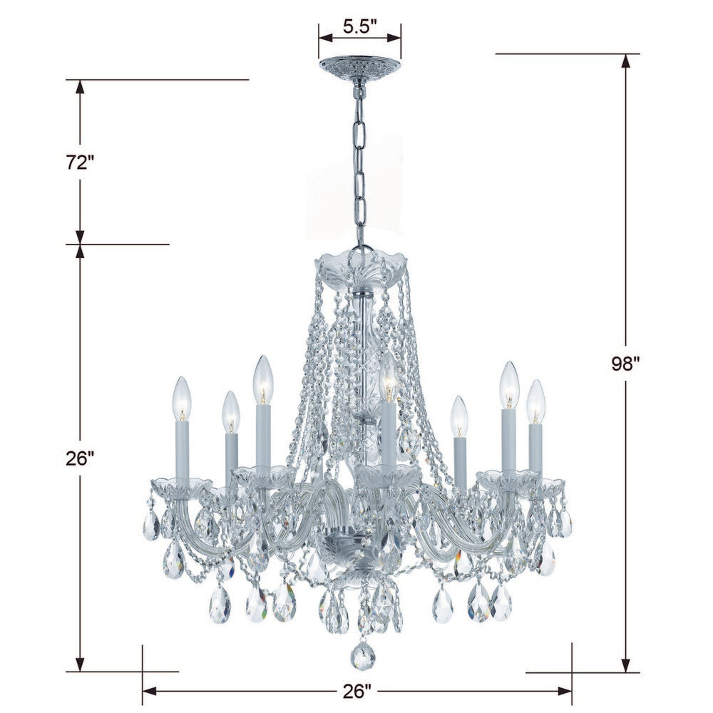 Crystorama TRADITIONAL CRYSTAL 1138-CH-CL-MWP Chandelier Americana - Polished Chrome