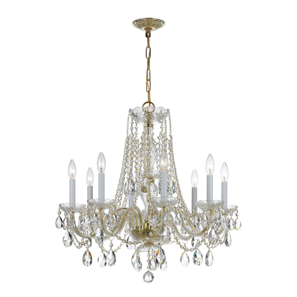 Crystorama TRADITIONAL CRYSTAL 1138-PB-CL-MWP Chandelier Americana - Polished Brass