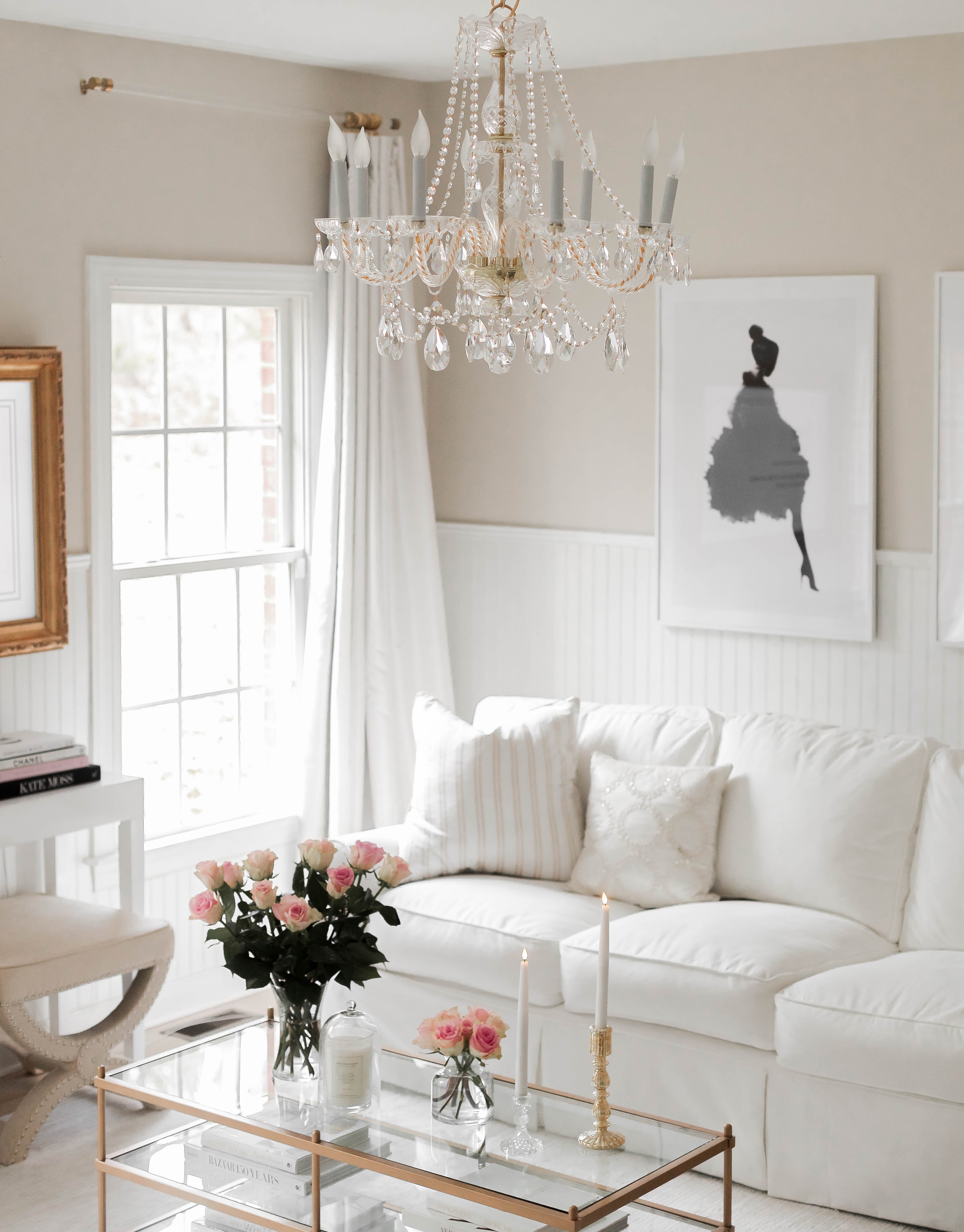 Crystorama Traditional Crystal 1138-PB-CL-MWP – 26 Inch – 8 Light – Chandelier – Clear Crystal – Polished Brass – Damp Rated