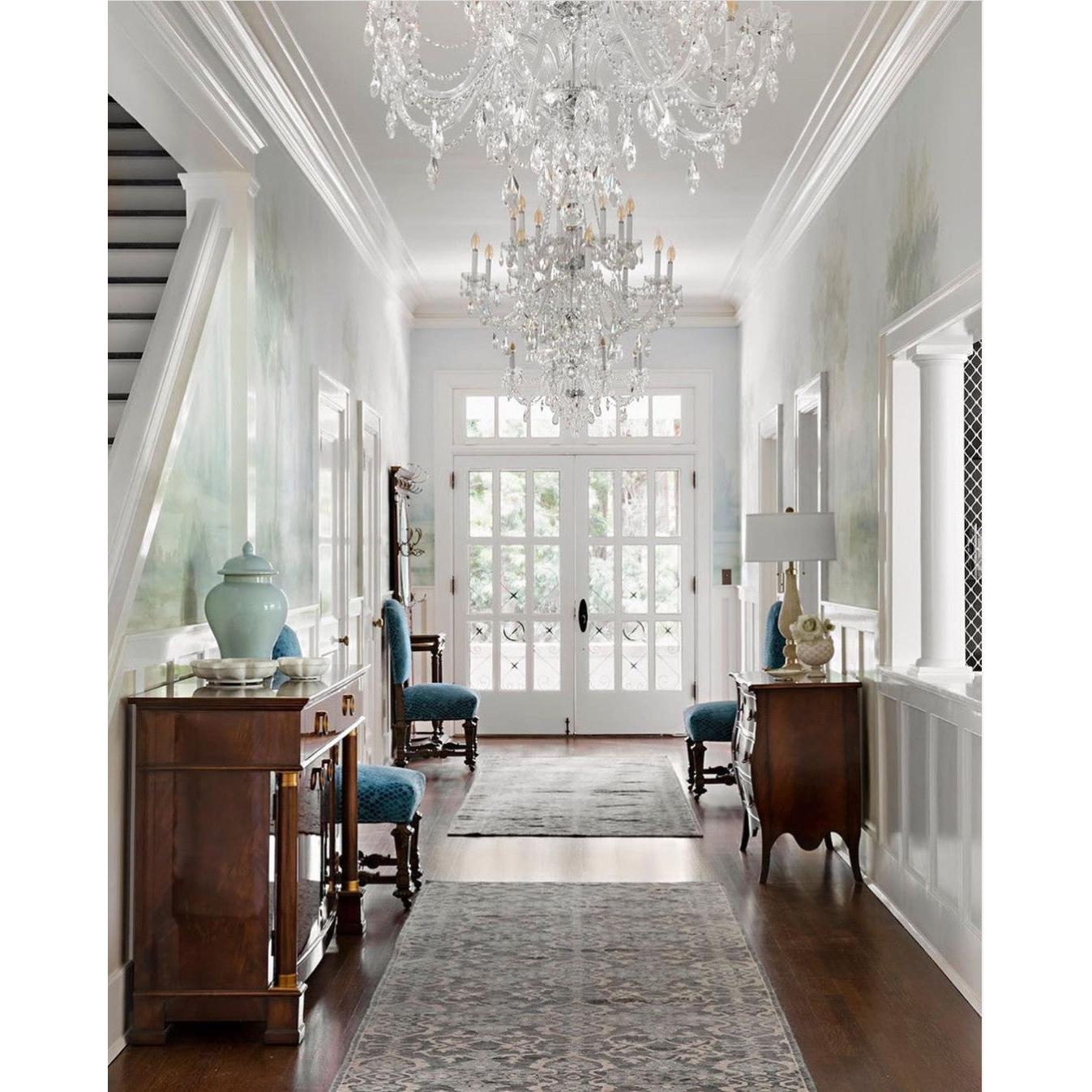 Crystorama Traditional Crystal 1139-CH-CL-MWP – 37 Inch – 16 Light – Chandelier – Clear Crystal – Polished Chrome – Damp Rated