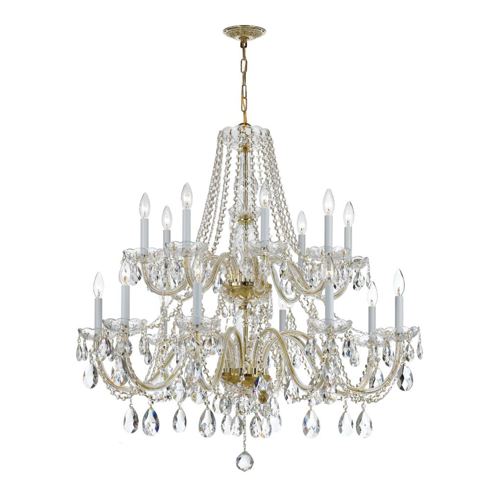 Crystorama TRADITIONAL CRYSTAL 1139-PB-CL-MWP Chandelier Americana - Polished Brass