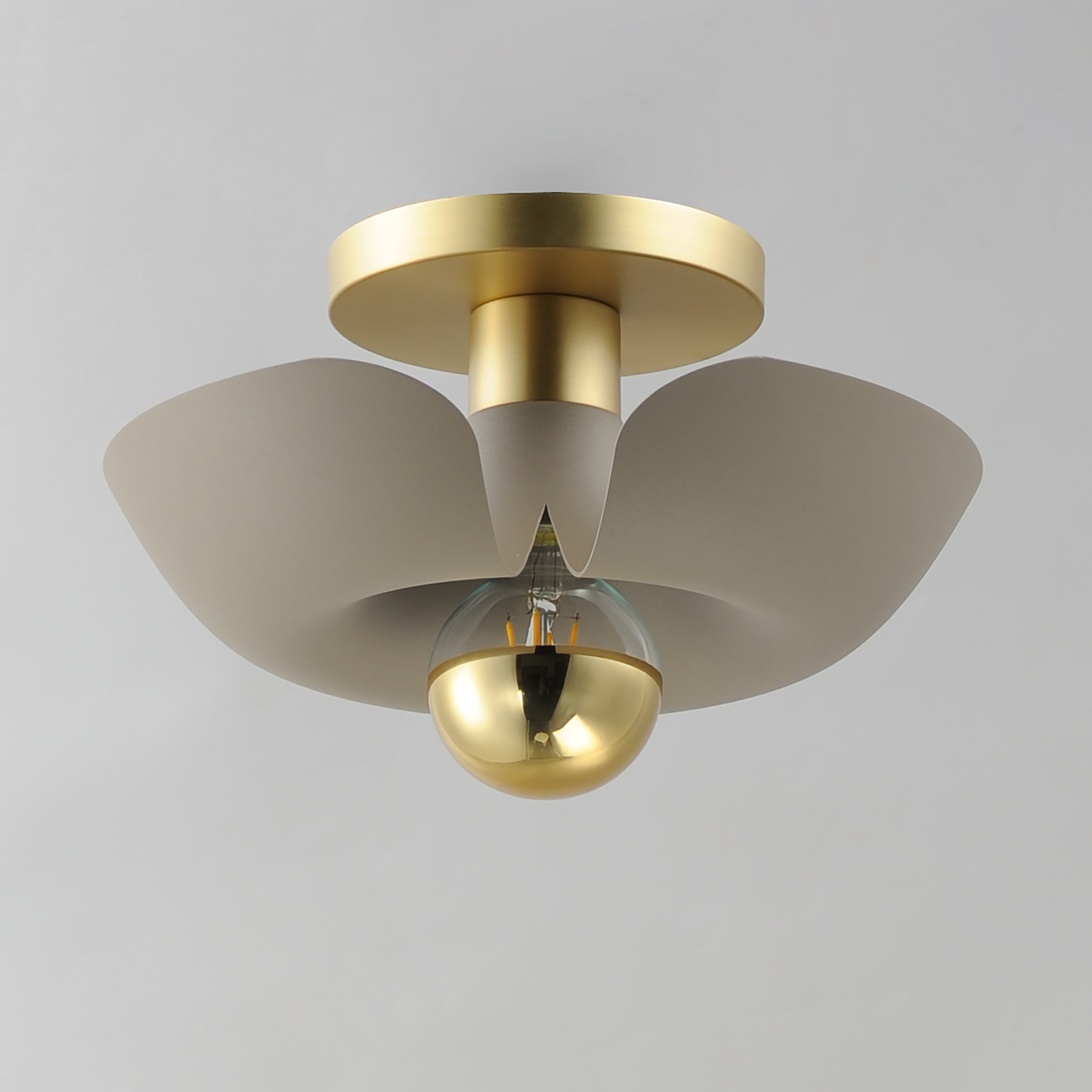 11 Inch Flush Mount – Silver Gold / Satin Brass