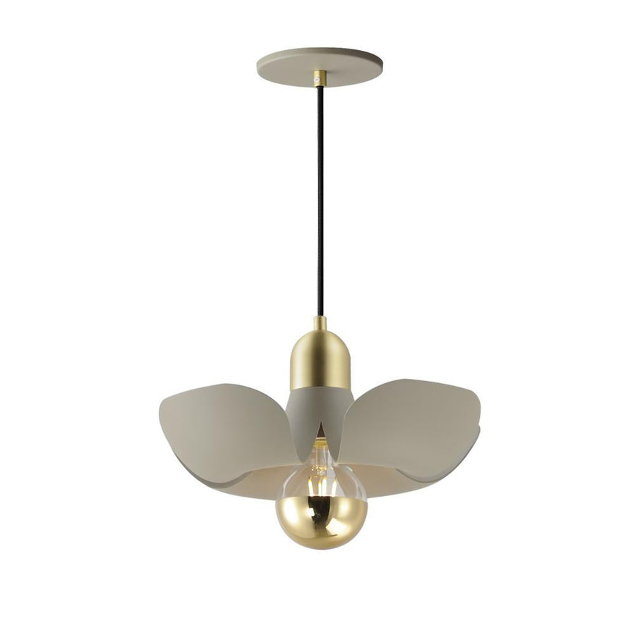 Maxim Lighting 11391SGSBR Poppy 11.75 Inch Semi Flush Mount Light – Silver Gold / Satin Brass