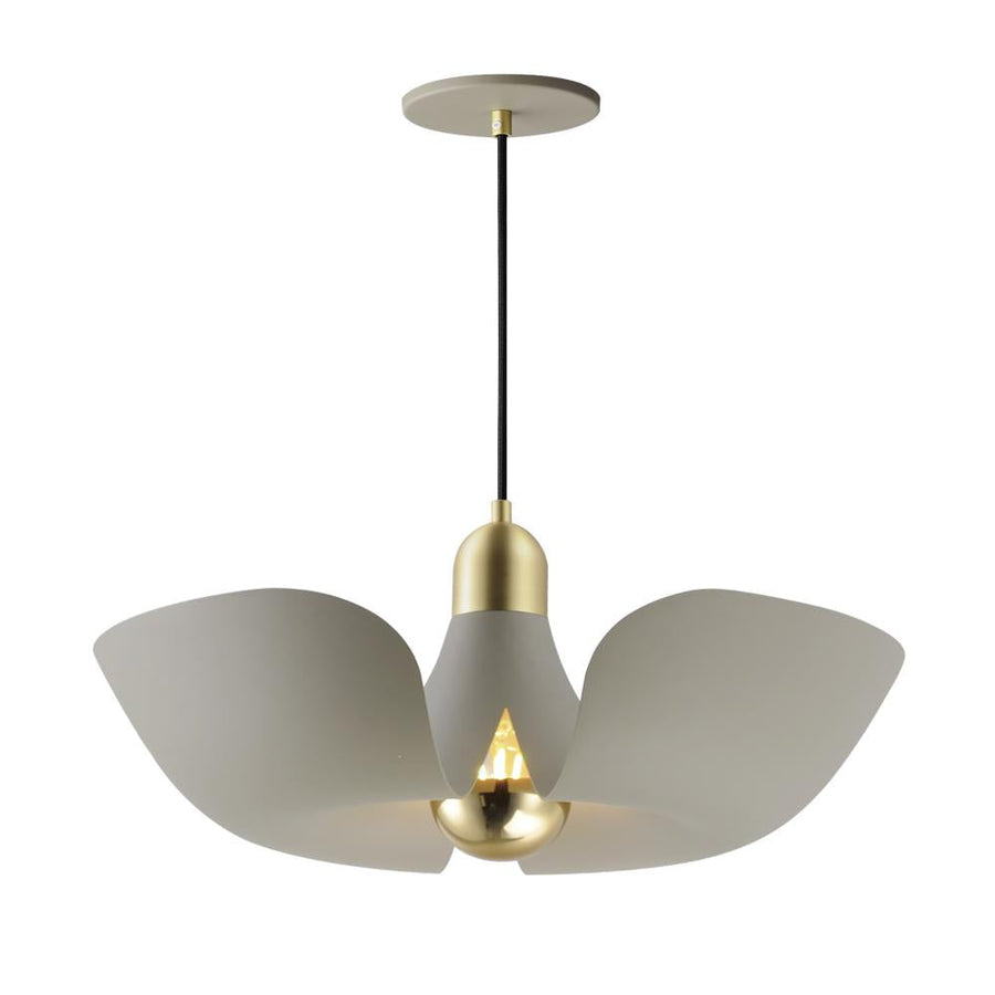 Maxim Lighting 11392SGSBR Poppy 17.75 Inch Semi Flush Mount Light – Silver Gold / Satin Brass