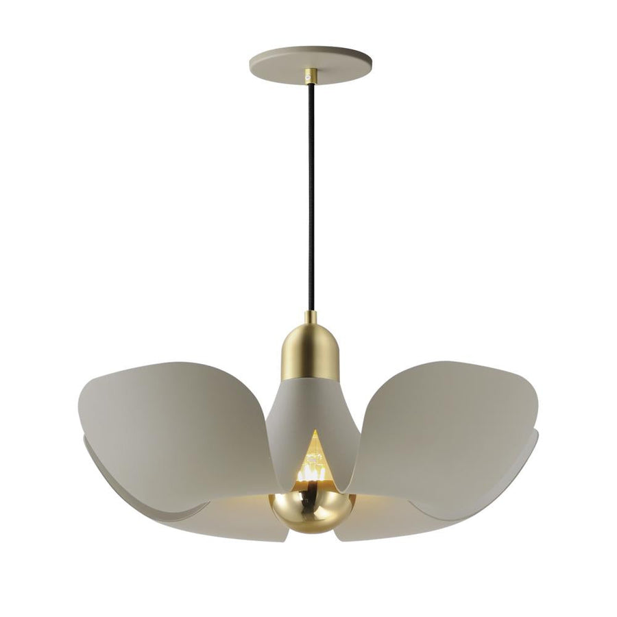 Maxim Lighting 11394SGSBR Poppy 17.75 Inch Semi Flush Mount Light – Silver Gold / Satin Brass