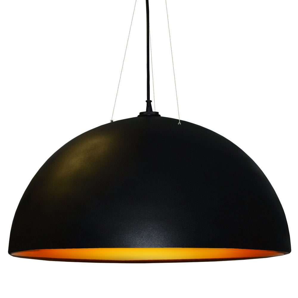 Dainolite 114-313P-BK-GLD Pendant Light Contemporary - Black