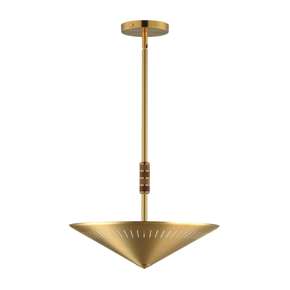 Helsinki 16 Inch Semi Flush Mount Light – Natural Aged Brass