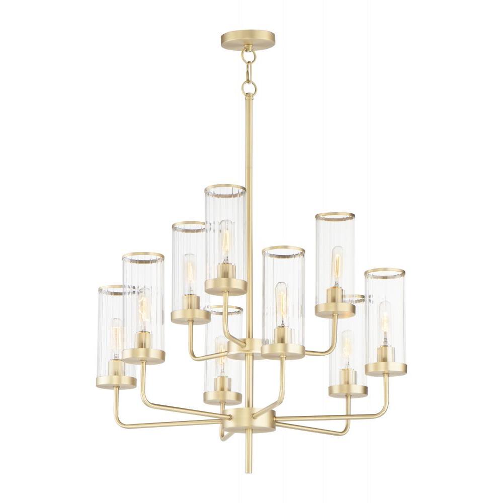 Crosby 28 Inch Chandelier – Satin Brass