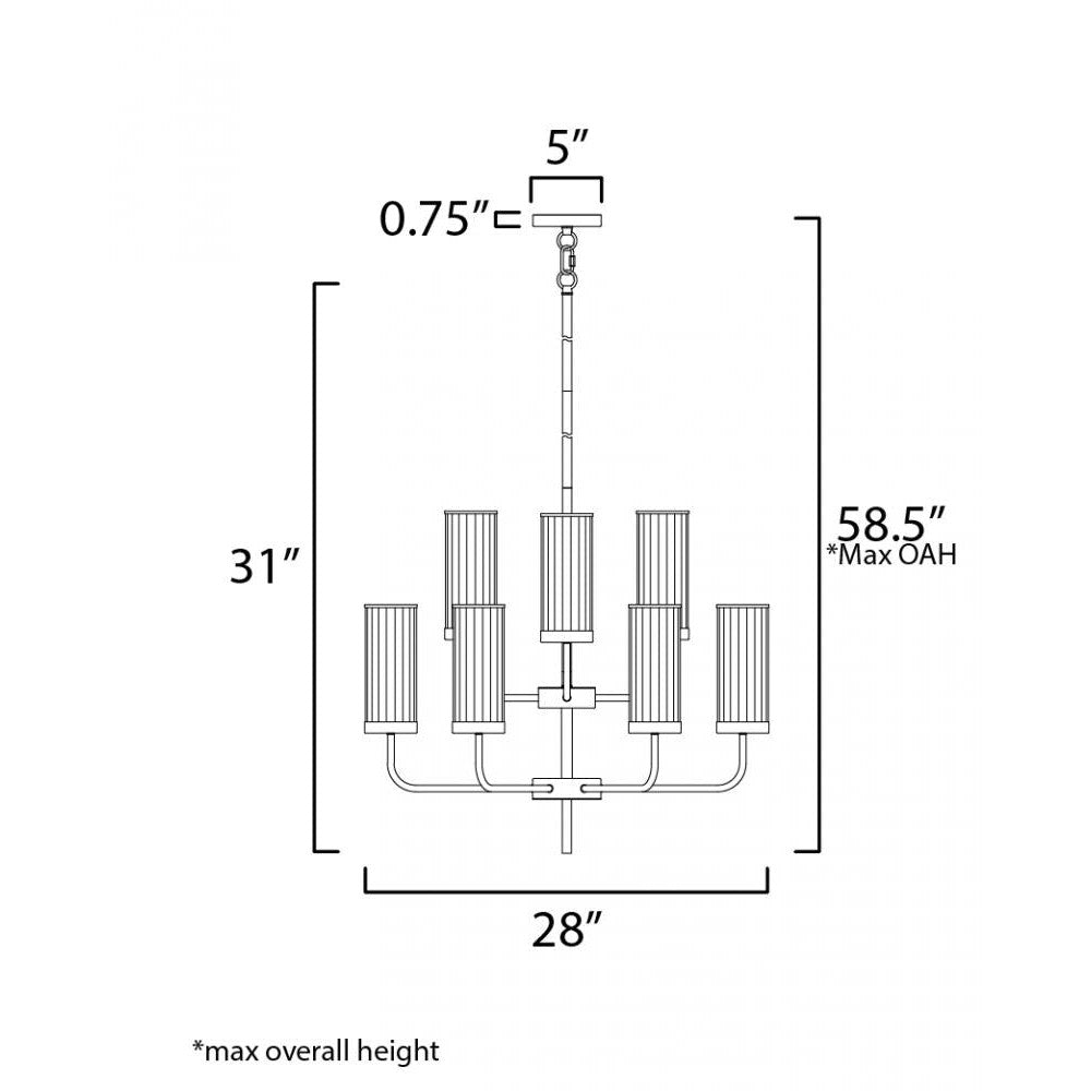 Maxim Lighting CROSBY 11479CRBK Chandelier Modern - Black