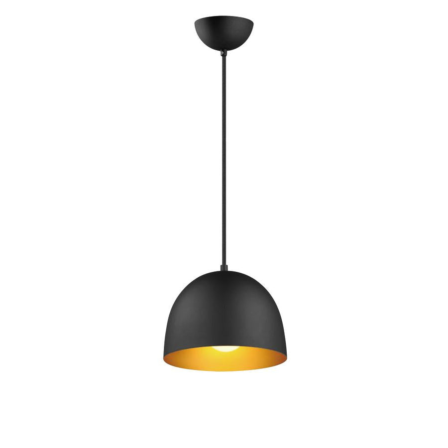 Maxim Lighting 11482BKGLD Tova 9 Inch Semi Flush Mount Light – Black / Gold