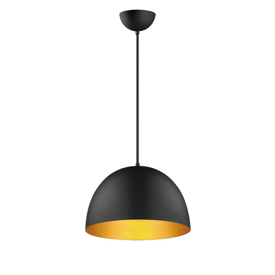 Maxim Lighting 11484BKGLD Tova 13.5 Inch Semi Flush Mount Light – Black / Gold