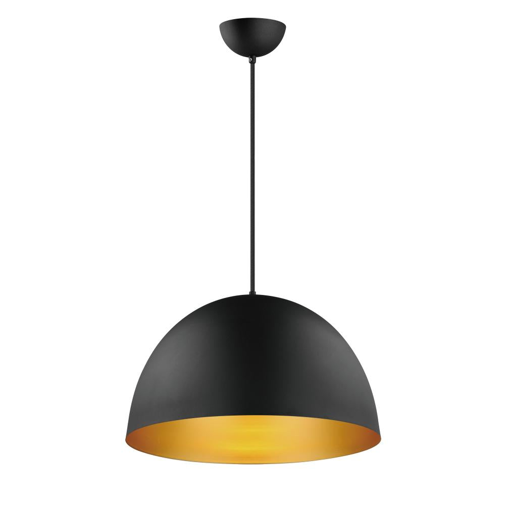 Tova 20 Inch Semi Flush Mount Light – Black / Gold