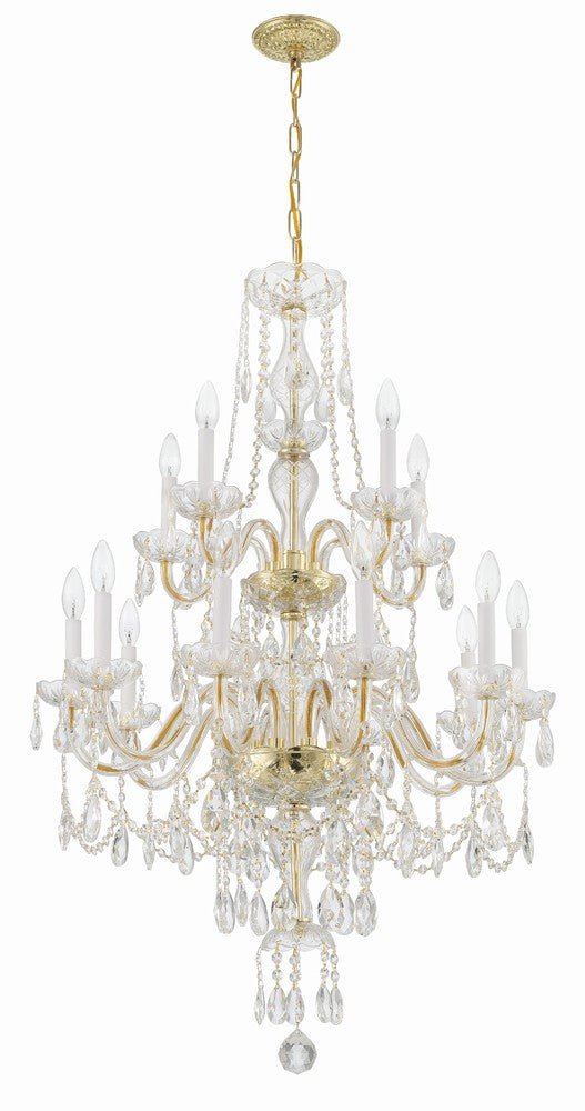 Crystorama TRADITIONAL CRYSTAL 1155-PB-CL-MWP Chandelier Americana - Polished Brass