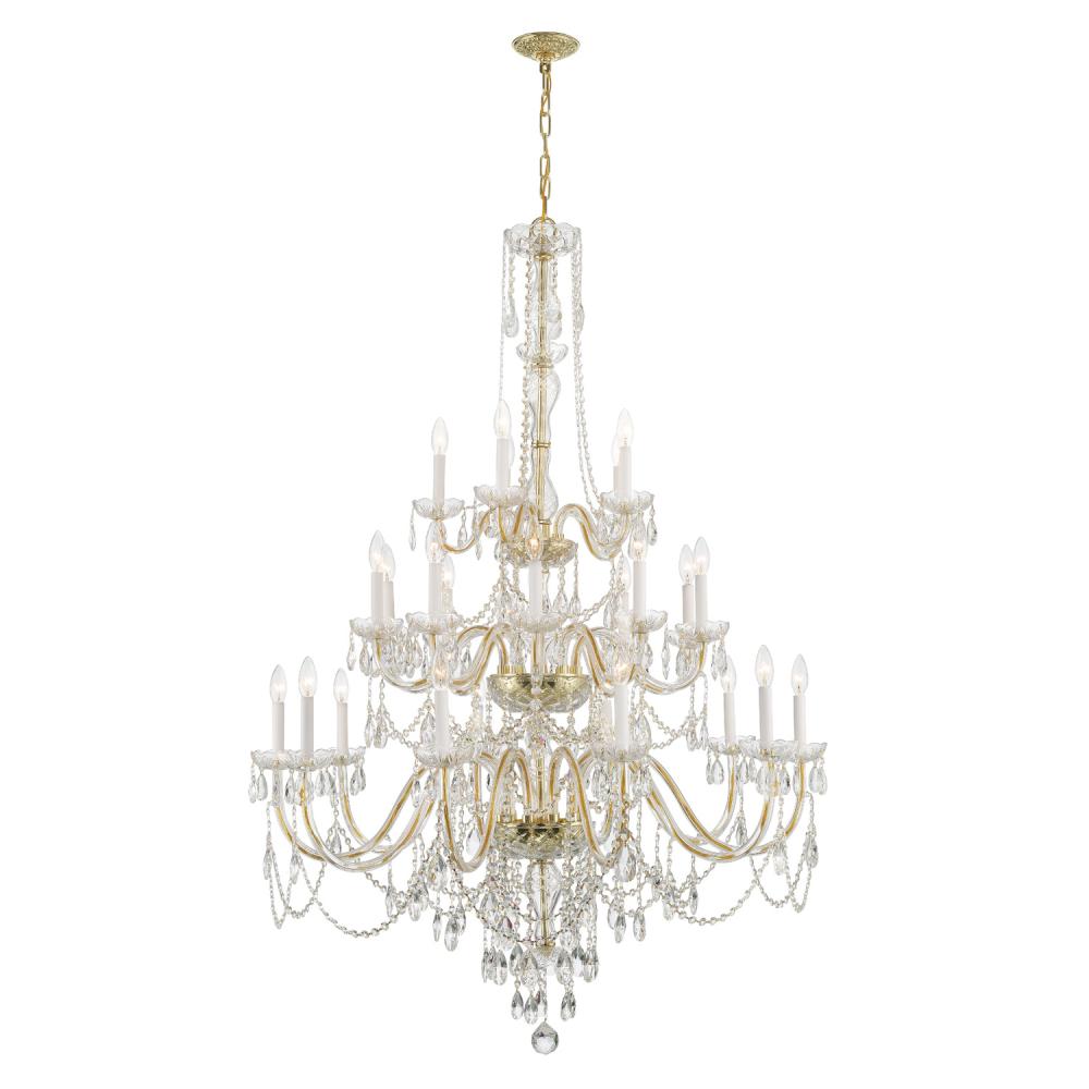 Crystorama TRADITIONAL CRYSTAL 1156-PB-CL-MWP Chandelier Americana - Polished Brass