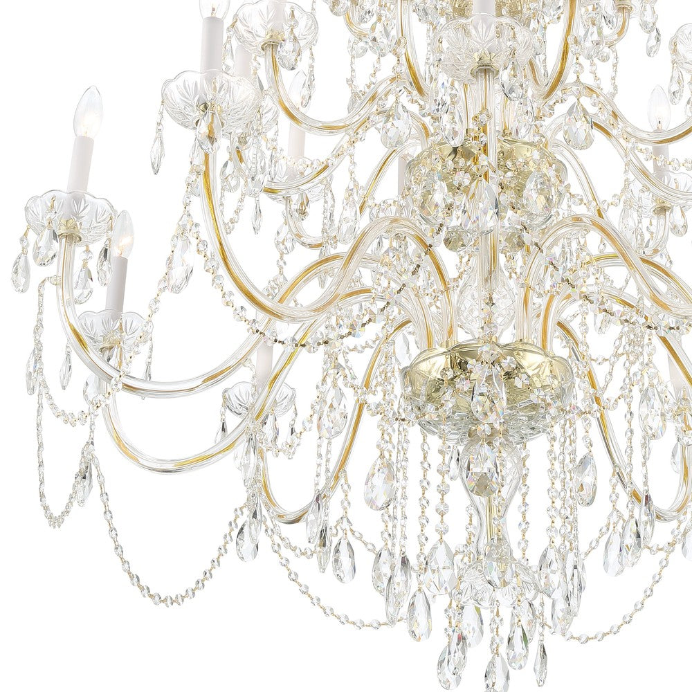 Crystorama TRADITIONAL CRYSTAL 1156-PB-CL-MWP Chandelier Americana - Polished Brass