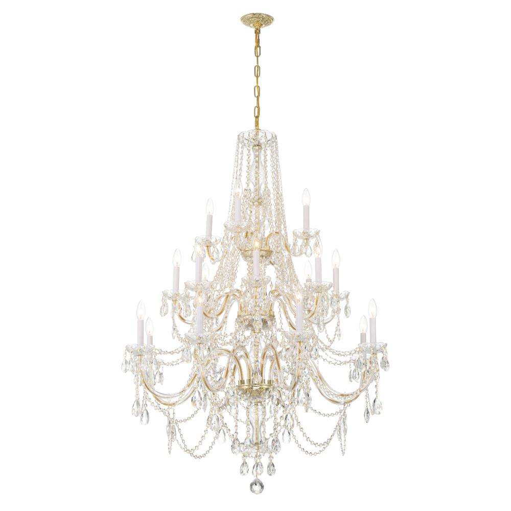 Crystorama TRADITIONAL CRYSTAL 1157-PB-CL-MWP Chandelier Americana - Polished Brass